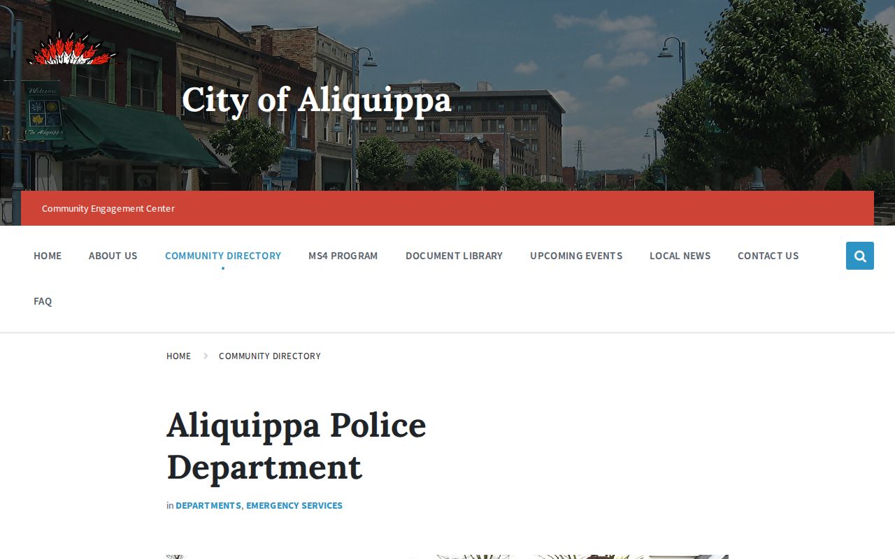 Aliquippa Police Department Beaver County arrest-record source view